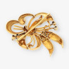 Broche oro esmeralda y bri