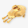 Broche con flor oro