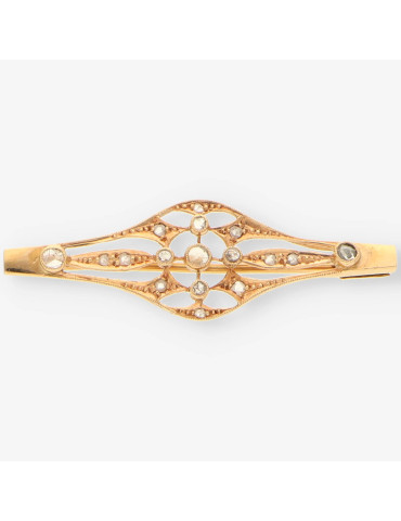Broche oro y diamantes
