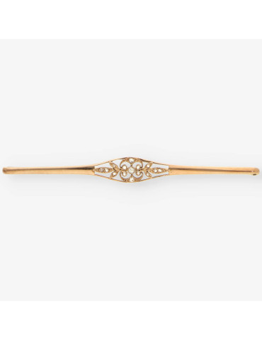 Aguja Vintage, oro y diamantes