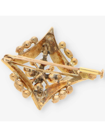 Broche oro y diamantes