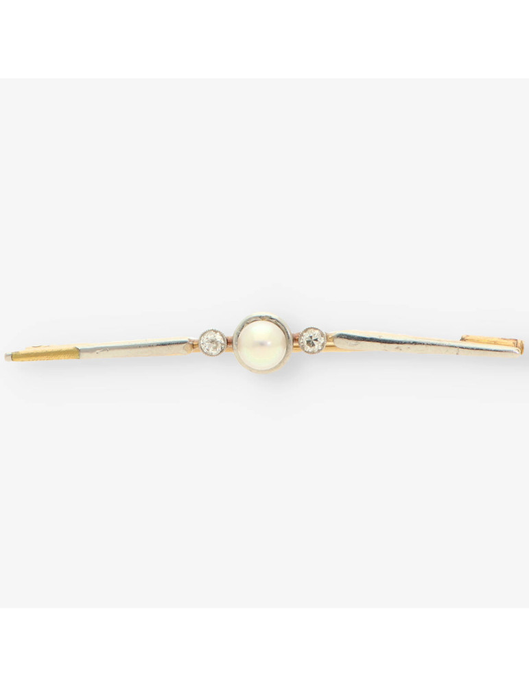 Aguja oro y diamantes