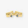 Pendientes zafiro  oro y brillantes