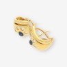 Pendientes zafiro  oro y brillantes