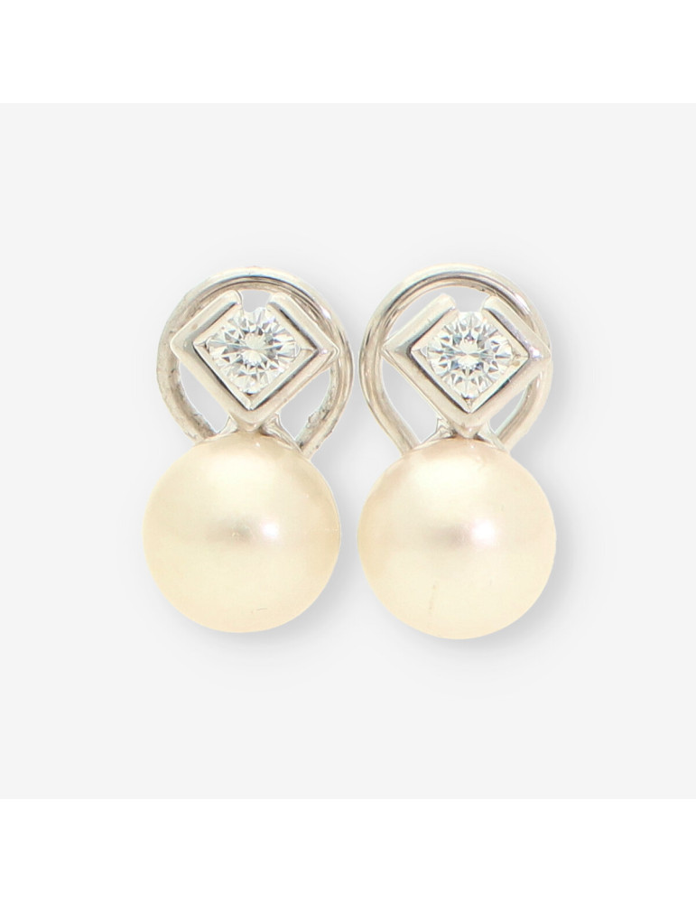Pendientes tu y yo oro bl. y brillantes