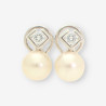 Pendientes tu y yo oro bl. y brillantes