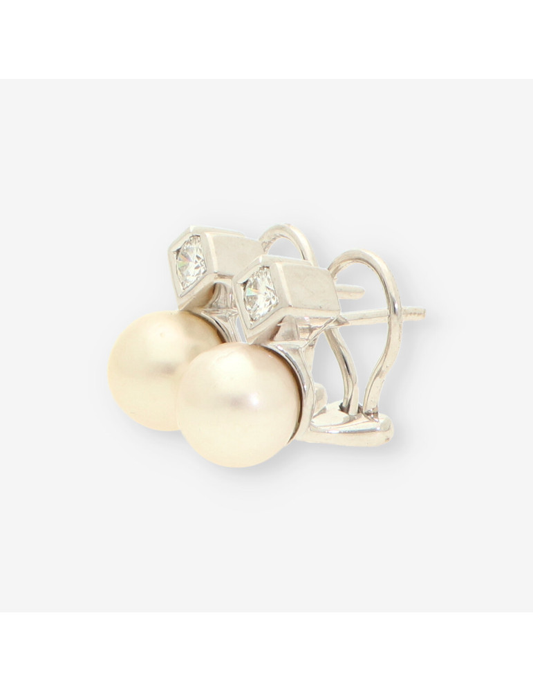 Pendientes tu y yo oro bl. y brillantes