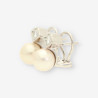 Pendientes tu y yo oro bl. y brillantes