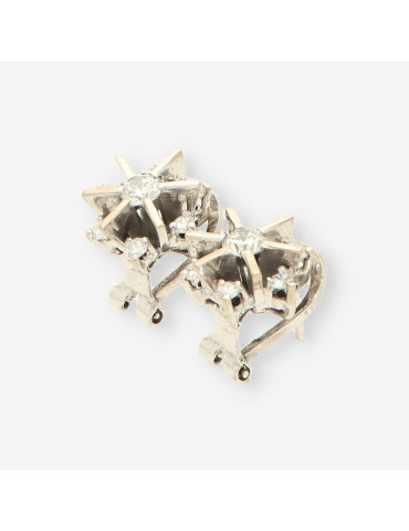 Pendientes oro blanco y brilllantes