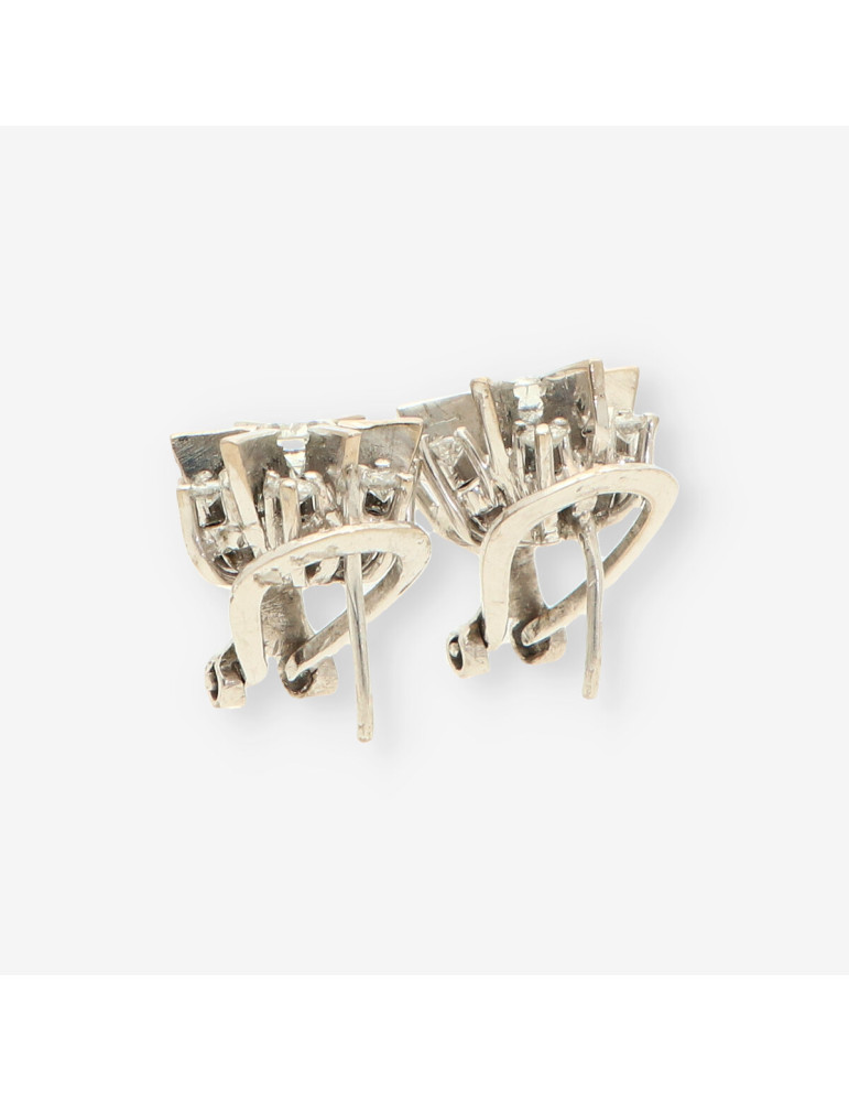 Pendientes oro blanco y brilllantes