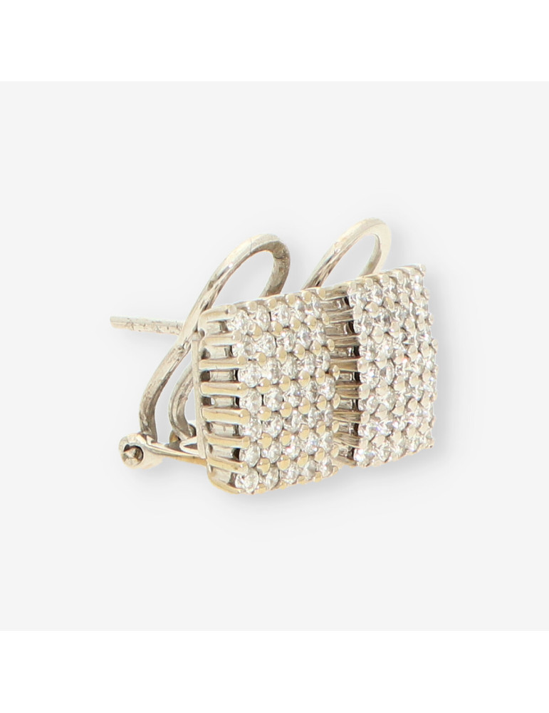 Pendientes oro blanco y bri