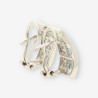 Pendientes oro blanco y circonitas