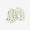 Pendientes oro blanco y circonitas