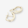 Pendientes oro blanco y circonitas