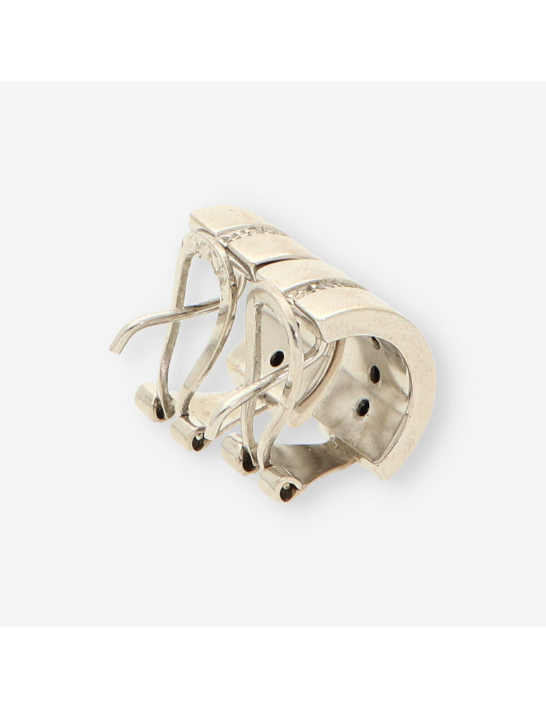 Pendientes oro blanco y brillantes