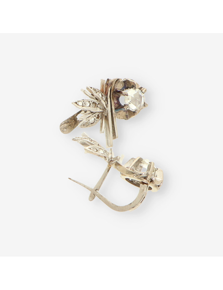 Pendientes oro blanco y diamantes