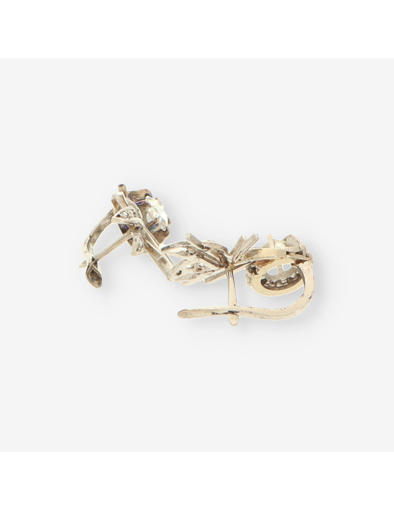 Pendientes oro blanco y diamantes