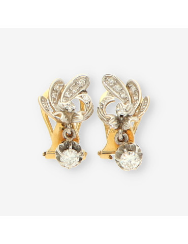 Pendientes Vintage oro y bri