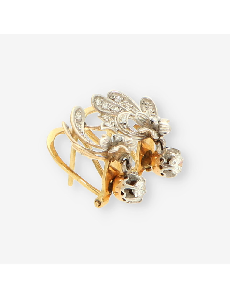 Pendientes Vintage oro y bri
