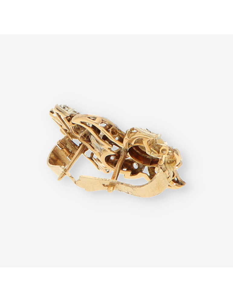Pendientes oro/oro blanco y diamantes 