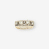 Anillo oro/oro blanco y bri