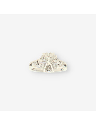 Anillo oro blanco y brillantes