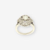 Anillo oro blanco y bri aprox. 0,50 Qt