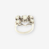 Anillo oro blanco y bri