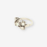 Anillo oro blanco y bri