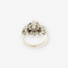 Anillo roseton oro blanco y bri
