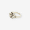 Anillo roseton oro blanco y bri
