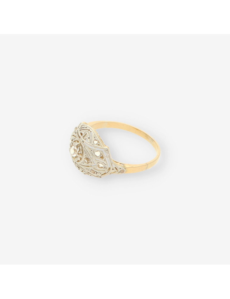 Anillo Vintage oro bl./ amarillo