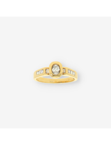 Anillo oro y bri
