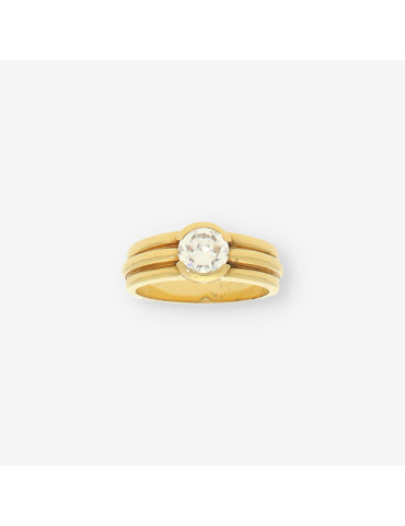 Anillo oro y bri aprox. 0.90 Qt