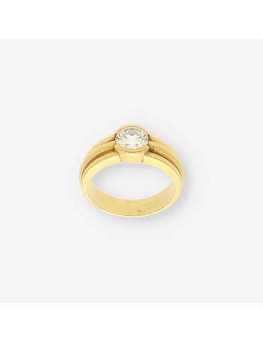 Anillo oro y bri aprox. 0.90 Qt