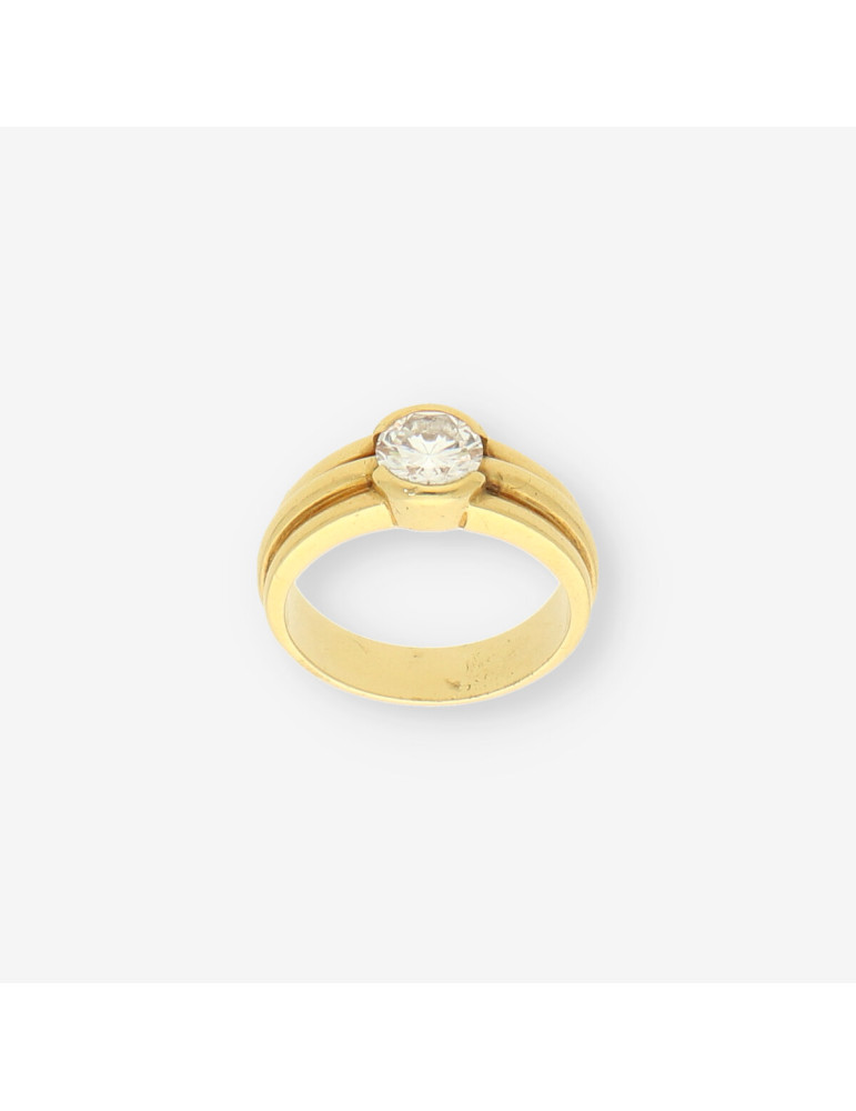 Anillo oro y bri aprox. 0.90 Qt