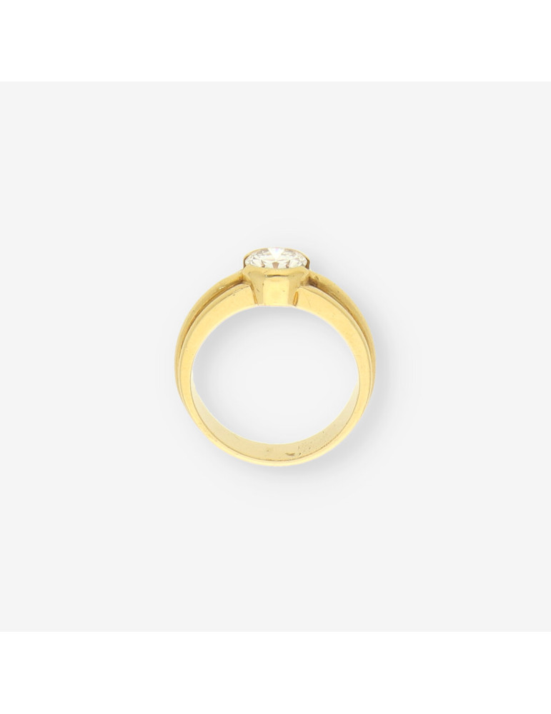 Anillo oro y bri aprox. 0.90 Qt