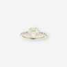 Anillo oro bl y brillante cojin 1.25 Ct.