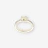 Anillo oro bl y brillante cojin 1.25 Ct.