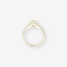 Anillo oro bl y brillante cojin 1.25 Ct.