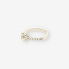 Anillo oro bl y brillante cojin 1.25 Ct.