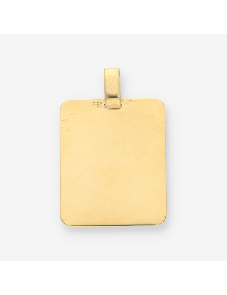 Colgante placa oro