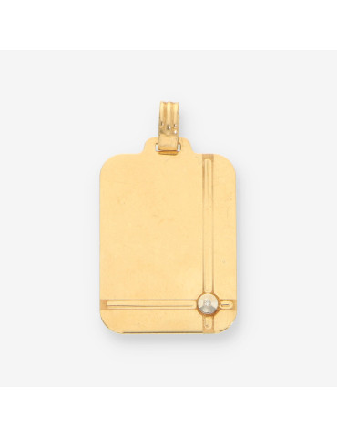 Colgante placa oro