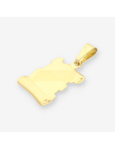Colgante pergamino oro