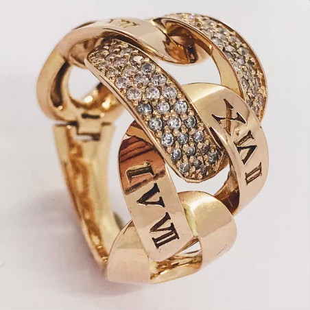 Anillo en oro rosa 18kt