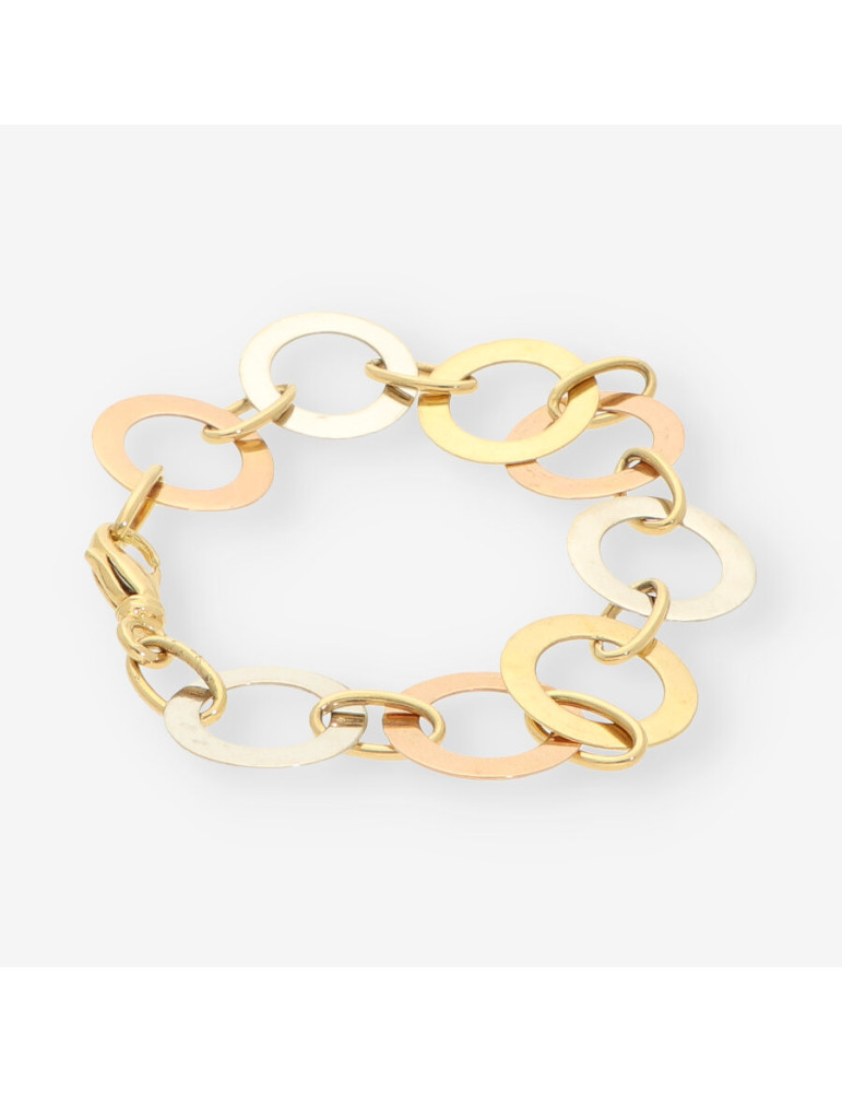 Pulsera oro bl. y amarillo