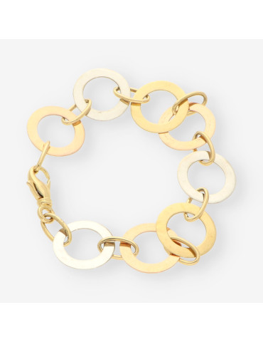 Pulsera oro bl. y amarillo