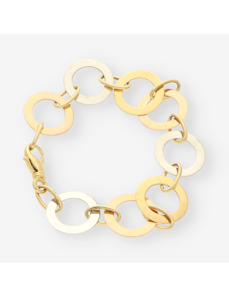Pulsera oro bl. y amarillo