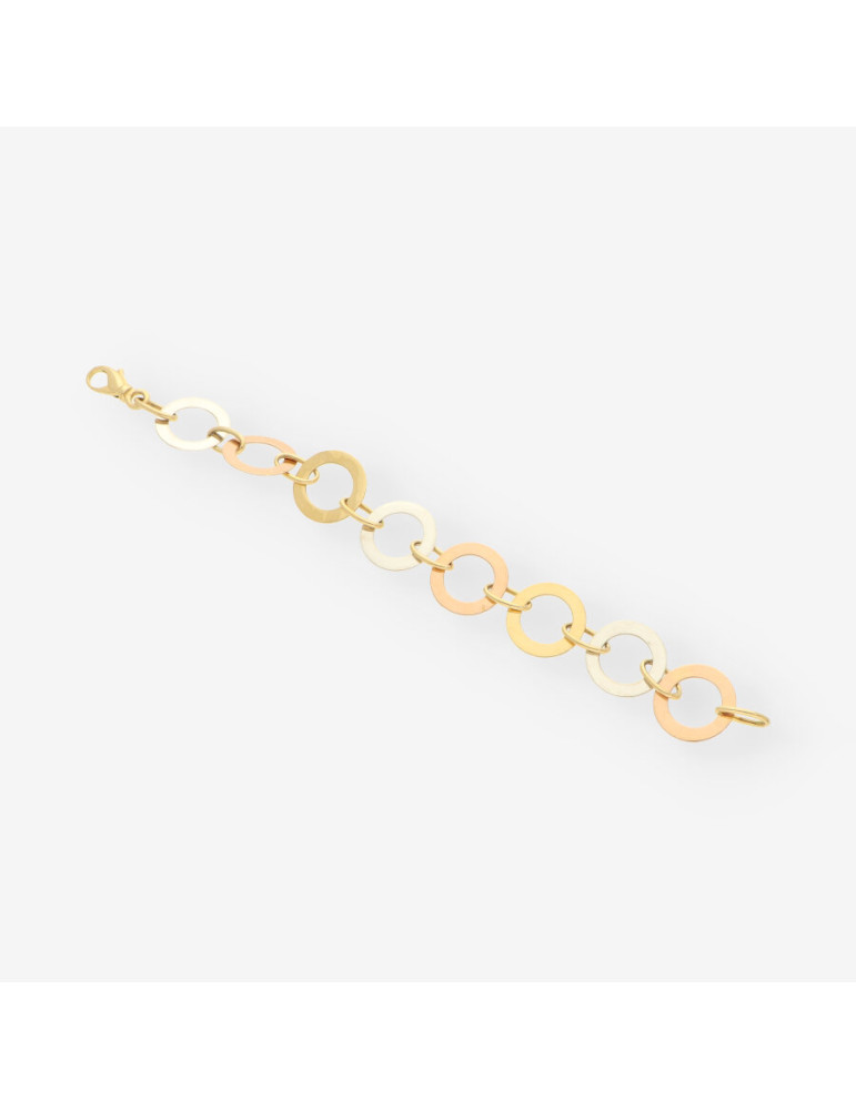 Pulsera oro bl. y amarillo