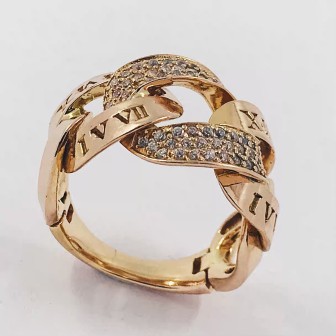 Anillo en oro rosa 18kt